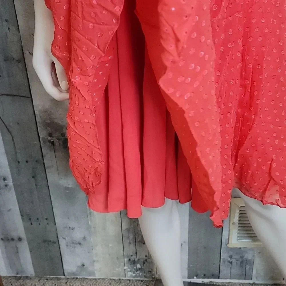 KATE Spade Silk Chiffon Clipped Polka-dot Dress